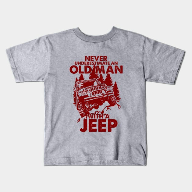 Jeep Retro Outdoor Kids T-Shirt by Orlind